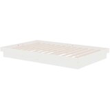  Posteljni okvir bel iz trdnega lesa 120x190 cm 4FT, (20601201) | Shoptok.si