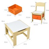  Dječji stol i 2x stolica, dječji namještaj, drvena dječja stolica i stol, od 3 do 7 godina | shoptok.hr