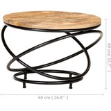  Stolić za kavu crni 60x60x40 cm od grubog masivnog drva manga | shoptok.hr