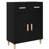vidaXL Strani šal Črni hrast 34 x 69.5 x 89 cm Konstruiran les | Shoptok.si