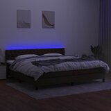  box spring s madracem LED tamnosmeđi 200x200 cm tkanina | shoptok.hr