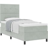  Krevet s oprugom s madracem svjetlosiva 90x200 cm baršun | shoptok.hr