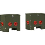 Hranilica za piliće 2 pcs Maslinasto zelena 40,5 x 25 x 38 cm | Eponuda.com