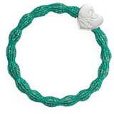 By Eloise London Metallic Silver Heart Biscay Green gumice za kosu | shoptok.hr