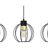  Luster na sajli STARLIGHT 3xE27/15W/230V crna/zlatna | Eponuda.com