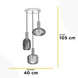  ONLI - visilica na lanku DOROTY 3xE27/15W/230V bela/sjajni hrom | Eponuda.com