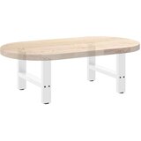  Noge za klubsko mizico bele barve 2 kosa 50 x (30-31) cm jeklo | Shoptok.si