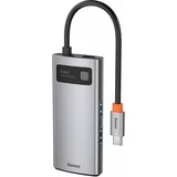 Baseus Metal Gleam 4in1 večnamensko HUB USB Type C - USB Type C Napajanje 100 W / HDMI 4K 30 Hz / 1x USB 3.2 Gen 1 / 1x USB 2.0