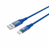 Celly USBTYPECCOLOR plavi kabl za punjač USB A (muški) na USB tip C (muški) 1m Cene
