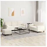 vidaXL 3-dijelni set sofa s jastucima krem baršunasti | shoptok.hr