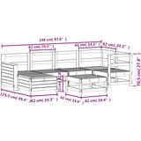  Vrtna sedežna garnitura 7-delna impregnirana trdna borovina, (21145917) | Shoptok.si