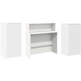  Recepcijski stol bijeli 200x50x103,5 cm od konstruiranog drva | shoptok.hr