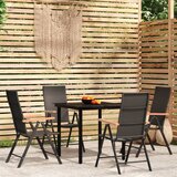  5-dijelni vrtni blagovaonski set crni | shoptok.hr