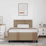  Postelja z vzmetnico Kapučino 120 x 200 cm Umetna koža, (5000125764) | Shoptok.si