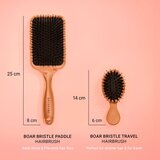 BrushArt Hair Boar bristle paddle hairbrush krtača za lase s ščetinami divjega prašiča 1 kos | Shoptok.si