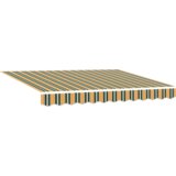 vidaXL Samodejna retraktibilna tenda zelena in rumena 300x250 cm, zamenjava za tenda tkanina za okvir 3x2,5 m zelena in rumena | Shoptok.si