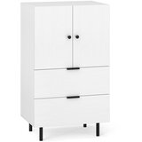 Costway Komoda za dnevno sobo Komoda bela 60 x 41,5 x 102 cm, (5000160197) | Shoptok.si