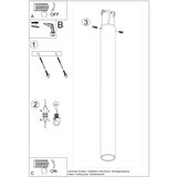  Stropna svetilka LAGOS 60 bela, (21348076) | Shoptok.si