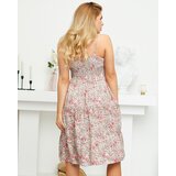 Resti Pink and green women's summer dress with flowers - Clothing | Shoptok.si
