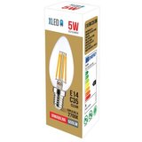 Xled e14 208480 5w c35,2700k,220v,600lm,35*98mm,ra&#880580 pf&#88050.5 clear filament sijalica dimabilna Cene