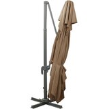  Konzolni vrtni suncobran s duplim vrhom 400 x 300 cm smeđesivi | shoptok.hr