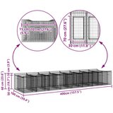  Gabionski uzdignuti krevet 3 pcs Srebrna | shoptok.hr