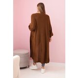 Kesi Włoski Sweater long cardigan dark camel | shoptok.hr