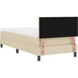  Postelja z vzmetnico z vzmetnico krema 100 x 200 cm blago, (5000128690) | Shoptok.si