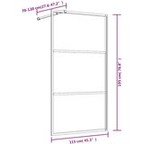  Stijenka za walk-in tuš sa staklom ESG zlatna 115 x 195 cm | shoptok.hr