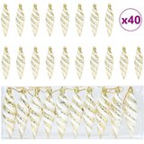 vidaXL Dekoracija božičnega drevesa 40 pcs Zlata | Shoptok.si