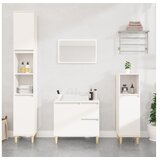  Kopalniška omarica bela 65x33x60 cm inženirski les | Shoptok.si