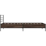  Okvir za krevet smeđi hrast 100x200cm konstruirano drvo i metal | shoptok.hr