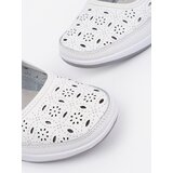 GOODIN Perforated leather sandals white | Shoptok.si