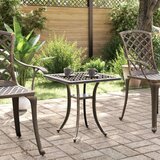 vidaXL Vrtna miza bronasta 53x53x53 cm liti aluminij | Shoptok.si