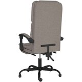  Masažni uredski naslonjač od tkanine smeđesivi - Sivo-smeđa 1 | shoptok.hr