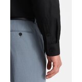 Ombre Men's cotton shirt with pocket REGULAR FIT - black | Shoptok.si