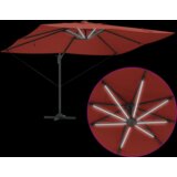  Kantilever Roma suncobran s LED-icama Terracotta 352x251x265 cm Aluminij | shoptok.hr