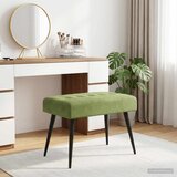  Klupa s gumbastim tkanjem Svijetlo zelena 60 x 40 x 45 cm | shoptok.hr