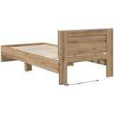  Krevetna konstrukcija s LED svjetlom Hrast artisan 80 x 200 cm | Shoptok.si