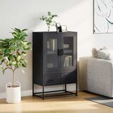  Visoka komoda crna 68x39x111,5 cm od čelika | Eponuda.com