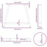 vidaXL noge kavne mizice a-oblika 2 kosa črna 90x(72-73) cm jeklo | Shoptok.si