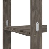  Stalak za pohranu 3 razina sivi 80x38x90 cm masivna borovina | shoptok.hr