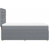  Box spring krevet s madracem svjetlosivi 90x190 cm od tkanine Slike