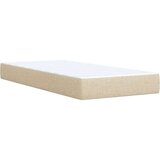 vidaXL Okvir kreveta s oprugama i madrac krem 80x200 cm od tkanine | shoptok.hr