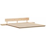 vidaXL Konstrukcija postelje Rjava 200 x 200 cm les, (5000125845) | Shoptok.si