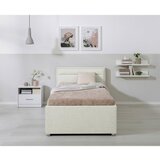 MID.YOU OBLAZINJENA POSTELJA 90 cm x 200 cm , les, kovina, umetna masa, tekstil krem barve | Shoptok.si