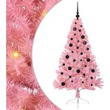 vidaXL Umjetna preddekorirana božićna jelka Roza 150 cm PVC | Shoptok.si