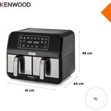 Kenwood HFM20.000MB Dvojni AirFryer 2x4L Dvojni vroc zrak friteza | Shoptok.si