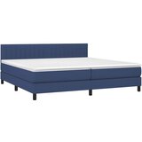  box spring s madracem LED plavi 200x200 cm od tkanine | shoptok.hr