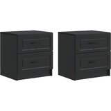  Noćni ormar 2 pcs Crna 43 x 34,5 x 44,5 cm Konstruirano drvo | Eponuda.com